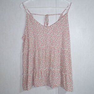 Sienna Sky Womens Babydoll Tank Top Large Floral Feminine Peasant Y2K Layering